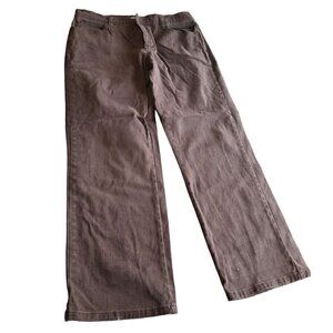 Lee Relaxed Fit Casual Pants Womens 34 inch Waist Brown